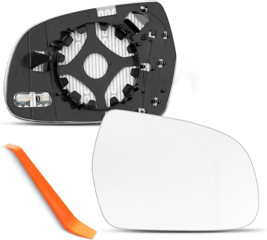 Compatible with Audi A3 S3 A4 S4 B8 A5 S5 A6 S6 C6 A8 S8 Q3 Passenger Side Mirror, 2008-2017, Right Side Mirrors for Audi A4 A6 Allroad Quattro Replacement Glass, Power Heated