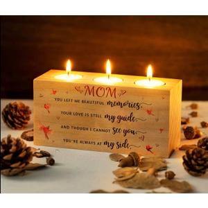 Sympathy Gifts for Loss of Loved One  Memorial Bereavement Gifts Candle Holders  Handcrafted Wooden Keepsake with Poem  Condolence Gift, Bereavement Gifts for Loss of Mother, Father (MOM)