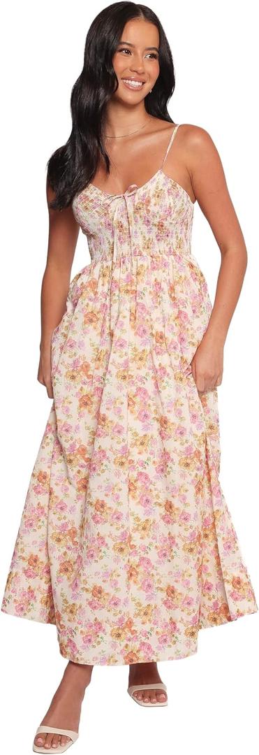 Petal & Pup Women's Salaca Maxi Dress Pink Orange, Size XL