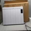 800W Plug-in Convection Electric Panel Wall Heaters for Indoor Use, Quiet Fan-Less Design, Freestanding/Wall Mount Space Heater with Adjustable Thermostat, 24H Timer, Digital Display(White)