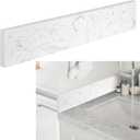 Reallnaive 1 Pcs 22" x 4" Marble Vanity Sidesplash Bathroom Vanity Backsplash Engineered Stone Side Splash for Bathroom Sink Home Decoration (Carrara White), about 22 x 4 inches