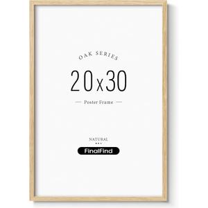Minimalist 20x30 Frame, Natural Solid Oak Wood 20x30 Poster Frame, Lightweight for Wall Mounting(Single, Oak)