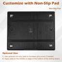 Joy&Grace Appliance Slider for Kitchen Appliances 360 Rolling Sliding Tray for Coffee Maker Countertop, Bamboo Coffee Pot Slider Rolling Tray with Universal Rollers (Black, Large 16"x13")