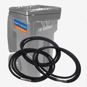 Large Rubber Bands for Garbage Can Set of 3, Fits 55, 65, 96 Gallon Trash Cans, Hongmed Trash Can Rubber Bands Durable for Kitchen Trash Bags, Heavy Duty Moving Bands in Black.
