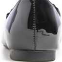 Feversole Women's Round Toe Cute Bow Trim Ballet Flats (7.5)