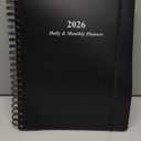 2026 Daily & Monthly Planner - One Page Per Day, Daily Planner from January 2026 - December 2026, Planner 2026 with 12 Monthly Tabs, 8.5" x 11", Black