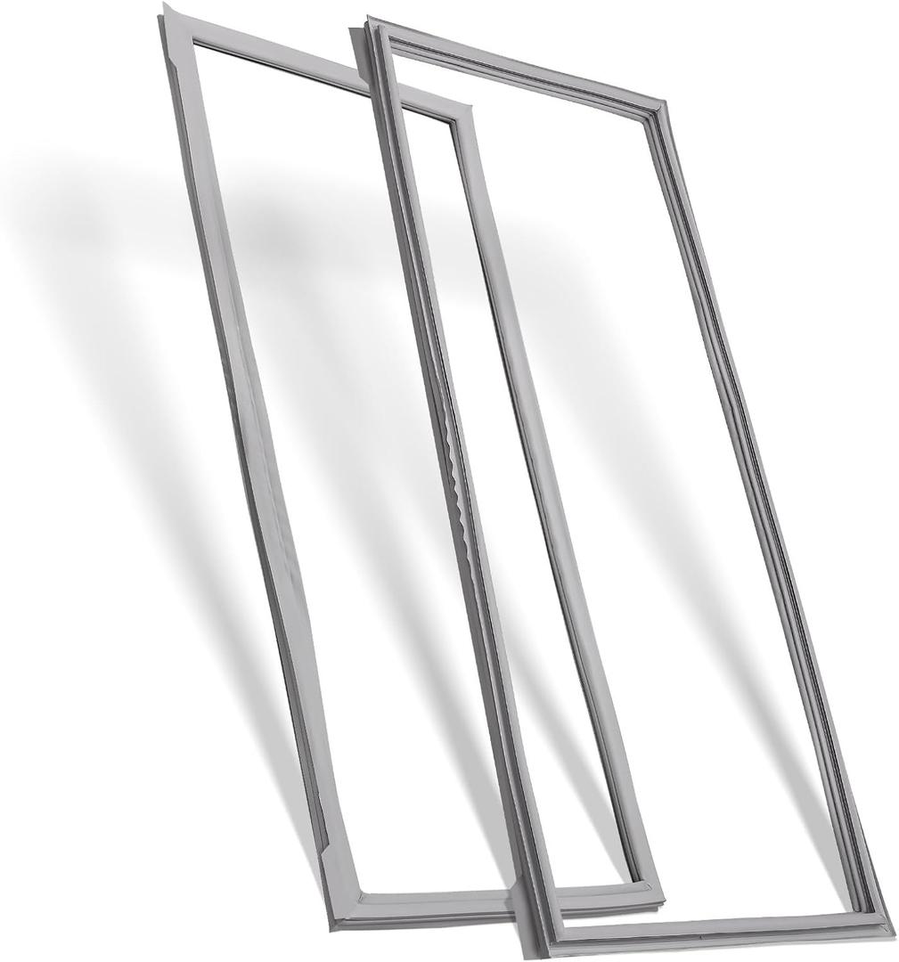 2-Pack Refrigerator Door Seal for Whirlpool Models WRF535SMBM00 WRF535SWHZ04 WRF532SMHZ00 WRF532SMBM01 MFF2558VEM4 KBFS20ECMS00 WRF535SMBW00, Replaces Part Number W10830162 Refrigerator Door Gasket
