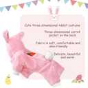 Easter Dog Bunny Costume Pet Dog Easter Outfit Puppy Hoodies with Rabbit Ears Puppy Apparel Pet Clothes for Small Medium Dogs Cats (Pink)