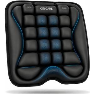 Airplane Seat Cushion, Inflatable Travel Cushion for Long Flights, Press-Type Portable Seat Pad with Built-in Pump, Comfortable Cushion for Air Travel, Car, Office Chair, Wheelchair