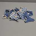 2 Sets Blue Pennant Banner Flags 24Pcs Blue Plaid Striped Nursery Garland Linen Fabric Triangle Streamers for Baby Playroom Decor Boys Nautical Checkered Birthday Baby Shower Party Decorations