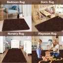 Brown Rug,2x6 Runner Rug for Bedroom Living Room,Soft Fluffy Soft Plush Washable Plush Small Rugs,Shag Non Slip Fuzzy Carpet,Area Rug for Hallway Dorm Nursery Teen Boys Home Decor Aesthetic