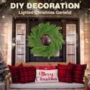 2Pcs 6FT Christmas Norfolk Pine Garlands,Real Touch Garland, Faux Greenery Garland for Fireplace Mantle Indoor Outdoor Holiday Party Home Decor2-Pack