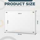 2 x DoubleFill 1 Pack Extra Large Frameless Floating Acrylic Frame Wall Mount Magnetic Acrylic Picture Frames with Chrome Standoffs Double Panel Floating Frame for Photo Poster Display (24 x 36 Inch)