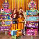 HOWAF 20 Pieces Happy Diwali Photo Props Signs, Festival of Lights Welcome Yard Sign, Diwali Party Photo Props Backdrop, Diwali Party Themed Celebration Front Door Decoration