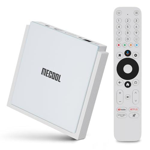 Android TV Box 11.0, MECOOL KM2 Plus Deluxe Smart TV Box 4GB 32GB Voice Assistant Dolby Atmos and Vision, Compatible with AV1 HDR 4K 2.4G 5.0G WiFi6 BT5.0 Amlogic S905X4