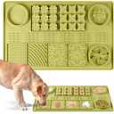 Bartuke Large Silicone Snuffle Mat, 32"x 20" Dog Lick Mat with Suction Cups, Slow Feeder for Small | Medium | Large | Multiple Dogs Slow Eating, Boredom Reducer (Green)