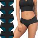 TIICHOO Period Underwear for Women Heavy Flow Soft Menstrual Panties Teens Ladies Leakproof Incontinence 5 Pack 3XL