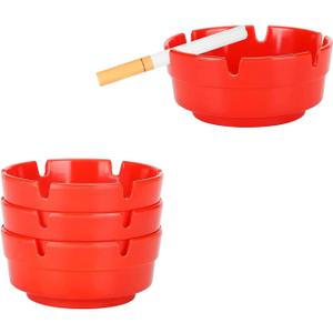 Perfect Stix 4" Red Ashtrays- Pack of 3ct