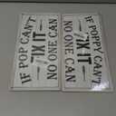 Pack of 2, If G-pa Can't Fix lt No One Can Decor Sign, Father's Day Gift Garage Wall Decor, Rustic Hanging Wood Plaque Tool Room Door Hanger Sign 12x6 inch