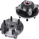 Autoround 515046 [2-Pack, 4x4] Front Wheel Hub and Bearing Assembly Compatible with 2004 2005 Ford F-150 4WD, Both Driver Passenger Side, 6 Lug w/ABS
