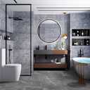 Haimin Wall Panels Peel and Stick 10 Pieces 23.6x11.8in (19.4 Sq. Ft. Coverage) Lightweight Backsplash Marble Look Tile (not Real Marble) Ideal for Kitchen Bathrooms Living Rooms Bedrooms (Gray-YSH)