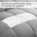 COHOME Premium Queen Size Comforter, All-Season Quilted Down Alternative Duvet Insert, Luxury Hotel GentleSoft Comforter with Anti-Clump Tech & 8 Tabs - Reversible - Light Grey 88 x88 inches