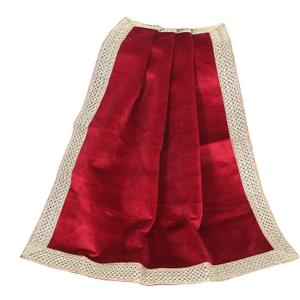 Indian Consigners Small Solid Color Velvet Cloth for Multipurpose Use (Red), 4 Pack