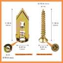 3 x Self Drilling Drywall Anchors with Screws Kit 80Pcs- 40 Sheetrock Anchors 40 Zinc Expansion Screws Zinc Plated Steel No Drill or Holes in Wall, for Wall Hanging, Cabinets