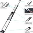 1 Pair 32 Inch 260 Lb Capacity Heavy Duty Drawer Slides with Screws,Full Extension 3 Fold Ball Bearing Stainless Steel Side Mount Undermount Drawer Rails,20",22",30",32",34",36",38",40"