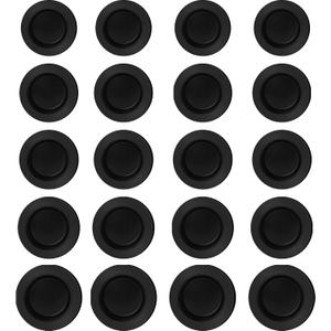 Boao 20 Pieces Piggy Bank Stopper Replacement Piggy Bank Plugs Bulk Rubber Saving Box Stopper(5 Sizes,Black)