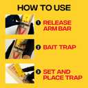 Victor M205-9 Wide Plastic Pedal Sustainably Sourced FSC Wood Humane Snap Rat Traps - 9 Wooden Traps