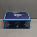 fanquare 21 Pieces Pink Blue Floral Porcelain Tea Set with Gold Trim, British Style Coffee Set for Adults, Vintage Romantic Gift Tea Sets for Wedding, Birthday, Women Tea Party