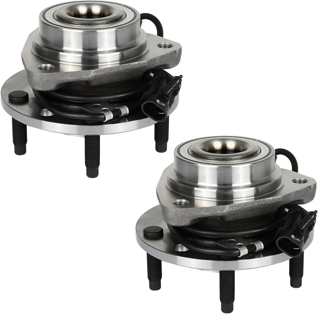 SCITOO Pair Front Wheel Bearing and Hub Assembly For Chevrolet 4WD 513124 | Wheel Bearing Hubs Fits For Chevrolet Blazer 97-05,For Chevrolet S10 97-04,For GMC Jimmy 97-03 05,For GMC Sonoma 5-Lug w/ABS