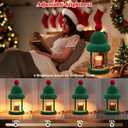 Christmas Candle Warmer Lamp with Timer, Dimmable Wax Warmer Lamp, Flocking Candle Melter Lamp for Jar Candles, Christmas Birthday Gifts for Mom Women (Green)