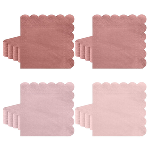 120 Pack Dusty Pink Napkins, 5 x 5 Inch Gradient Pink Cocktail Napkin