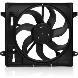 621-601 Radiator Cooling Fan Fit for Jeep Wrangler V6 3.6L 2012-2017, for Jeep Wrangler JK V6 3.6L 2018 Replacement Radiator Fan Assembly 68143894AA 68143894AB CH3115188 76366 624080