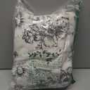 jinchan Pinch Pleated Curtains Floral Linen Blend Curtains for Living Room 96 Inches Length Black Peony Flower Printed Curtain Rod Pocket Back Tab Farmhouse Pinch Pleat Drapes with Hooks Set 2 Panels