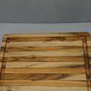 Yes4All Solid Teak Cutting Boards for Kitchen, [17''L x 13''W x 1.5 Thick] Medium Edge Grain Butcher Block Cutting Board, Food Safe Surface Wood Cutting Boards with Juice Grooves and Easy Grip Handle
