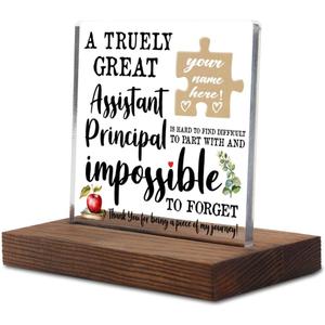 A Truly Great Assistant Principal Sign Decor, Thank You Appreciation Gift for Assistant Principal Leaving Graduation Retirement Going Away Farewell Gifts Decorative Signs Plaques YPT7