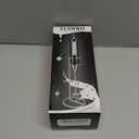 YUSWKO Black Handheld Milk Frother Wand with Stand for Coffee, Rechargeable Electric Whisk with 3 Heads 3 Speeds Drink Mixer Coffee Frother For Latte, Cappuccino, Hot Chocolate, Egg