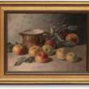 Gold Framed Wall Art Vintage Harvest Apples Still Life Canvas Art Farmhouse Fruits Picture Wall Decor Antique Prints Rustic Paintings Country Artwork for Bedroom Bathroom Living Room 8x10 Inch