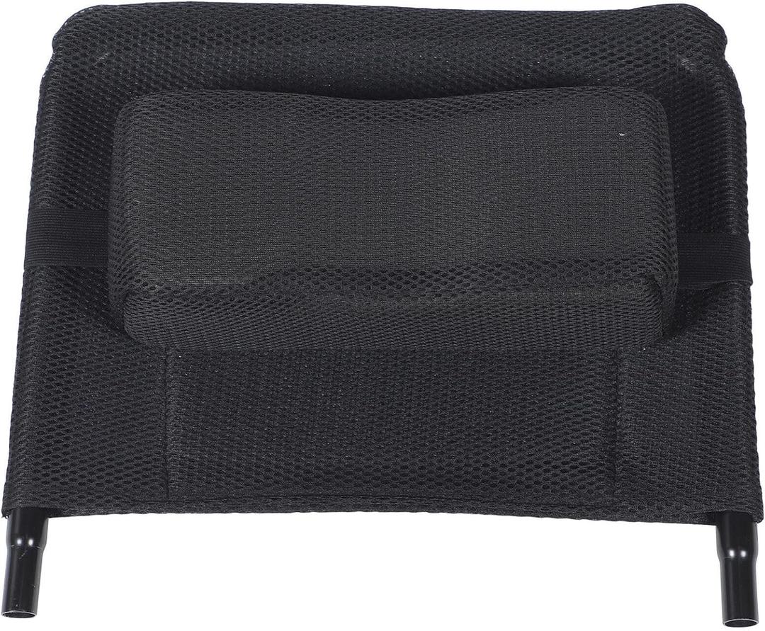 Wheelchair Backrest Extension with Breathable Mesh Fabric and Tall Headrest Attachment for Manual Wheelchairs 15.75 X 14.17 Inches Support for Seniors and Disabled Users