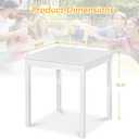 VECELO Square Dining Table for 2-4 People, 29"x29" Minimalist Kitchen Table with Sturdy Wooden Legs, Versatile Table Desk for Small Space,Dining Room,Living Room,Home Office,Easy Assembly,White, 29" x 29" x 30"