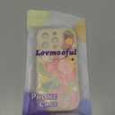 Lovmooful Compatible for iPhone 16 Pro Case Cute Flower Floral with Love Lens Bumper Protector for Girls Women Soft TPU Shockproof Protective Girly for iPhone 16 Pro-Colorful Flower