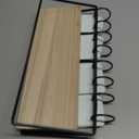 Metal Flip Calendar with Wooden Base, Daily Perpetual Desk Calendar with Large Display, Modern Farmhouse Desktop Calendar for Home Office Decor, Reusable and Foldable