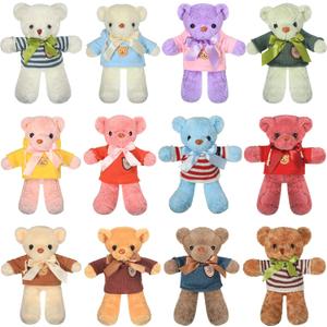 Zhanmai 12 Set Bear Stuffed Animal with Removable Clothes 12 Inch Cute Bears Soft Plush Toy Gift for Kids Boys Girls Baby Shower Birthday Party Favor Decoration Supplies Zhanmai 12 Set Bear Stuffed Animal with Removable Clothes 12 Inch Cute Bears Soft Plush Toy Gift for Kids Boys Girls Baby Shower Birthday Party Favor Decoration Supplies