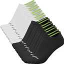 No Show Socks Women, 8 Pairs Low Cut Ankle Non Slip Casual Invisible Liner Athletic Running Socks (White+black)