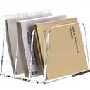 YUXUN Desk File Organizer,3-Section Vertical Clear Acrylic Desk Organizer File Holder Mail Sorter Office Organization for Office Home &ClassroomB5