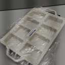 Vinino Silicone Mini Loaf Pans with Metal Reinforced Frame-2 Pack, Non-stick Silicone Bread Pan for Baking 8-Cavity, Tiny Banana Bread Set, Dishwasher Safe Brownie Pan-Cream