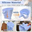 Flour Funnel Attachment for KitchenAid Mixer, Foldable Silicone Funnel Compatible with 5-Quart Tilt-Head Stand Mixers (Artisan KSM150, KSM160 & More) Mess-Free Baking(Blue)
